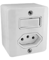 Interruptor Simples com Tomada 10A Sistema X