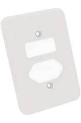 Placa 4x2 para 1 Interruptor e 1 Tomada