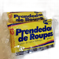 Prendedor de Roupa Plástico com 12 Unidades