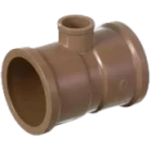 Tee Redução Soldável 50x25 Marrom