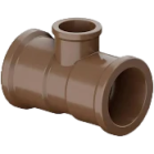 Tee Redução Soldável 25x20 Marrom