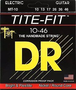 Encordoamento Guitarra 010 Dr Strings - Tite Fit - Mt10