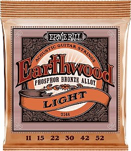Encordoamento para violão aço Ernie Ball Phosphor Bronze Earthwood 0.11