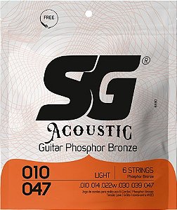 Encordoamento para Violão Phosphor Bronze SG 0.10