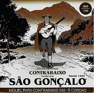 Encordoamento São Gonçalo Níquel para Baixo 5 Cordas Tensão Média 045-130