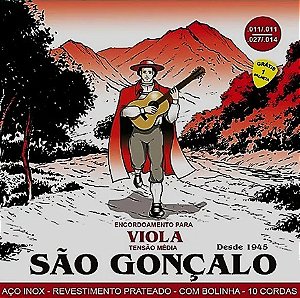 Encordoamento São Gonçalo Para Viola Caipira De Aço 011/027