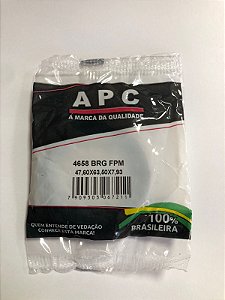 RETENTOR MOTOR EXTRATOR PRIMÁRIO 64 JHON DEERE, APC 4658 (47,6X63,5X7,93)