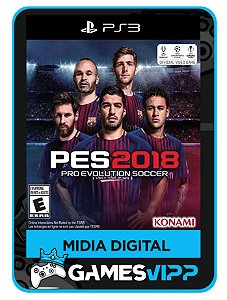Pes 2018 - Pro Evolution Soccer 18 - Ps3 - Midia Digital
