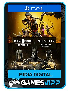 Pacote Mortal Kombat 11 Ultimate + Injustice 2 Ed. Lendária - Ps4 Midia digital