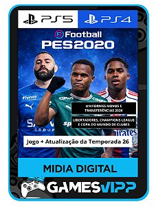 Pes 2020 PS4 e PS5 + Atualização 2026 Midia digital