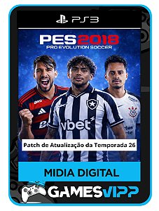 Patch de atualização PES 2018 PS3 temporada 2026