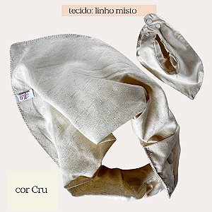 babador premium infantil design exclusivo Mimos da G - linho misto