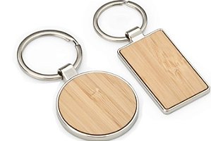 Chaveiro Metal com Bambu