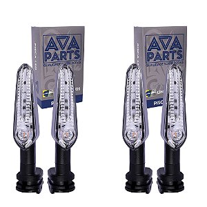 Kit 4 Pisca Led MT03/ MT07/ MT09/ Fazer/ Factor/ Crosser 150 / FZ15/ FZ25 / XJ6/  Teneré/ R15