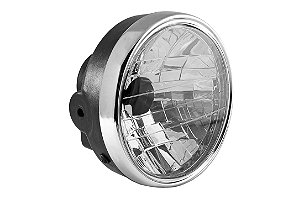 Farol Completo sem Lampada Titan KS / ES / Fan 125 (2000 ate 2004) Aro Cromado