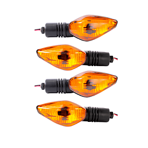 Kit 4 Pisca Alerta Seta Engate Universal NXR 150 Bros 2013/2014 CG Titan 125 de 2000 a 2013 Laranja