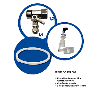 Kit Abastecimento Registro Metálico Multi Torneira – Alta Pressão 1/4"