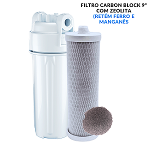 Filtro Carbon Block 9" com Zeolita para Purificador