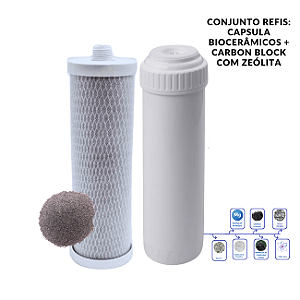 Conjunto Refis Carbon Block e Cápsula Biocerâmicos