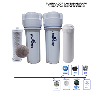 Purificador Ionizador Flow Duplo com Suporte