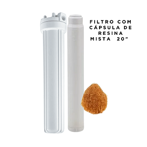 Filtro Slim 20" com Cápsula de Resina Mista