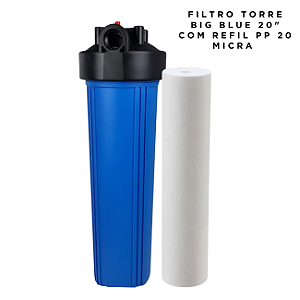 Filtro BIG Blue 20" com Refil PP 20 - 40 Micra