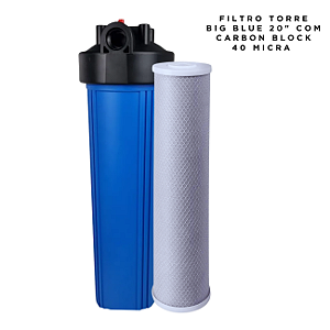 Filtro BIG Blue 20" com Carbon Block 40 Micra