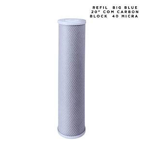 Refil Big Blue Carbon Block 20" 40 Micra