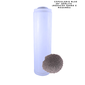 Cápsula Zeólita Big Blue 20" remoção Ferro e Manganês