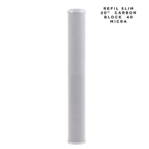 Refil Slim 20" Carbon Block 40 Micra