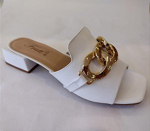Tamanco branco Elza
