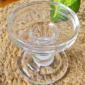 Castiçal Pedestal de Vidro