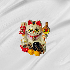 Maneki Neko com Filhotes Pequeno
