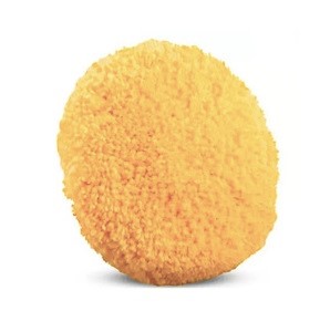Boina de lã refino/lustro amarela c/ velcro Rolyjones 3"