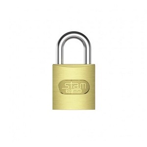 Cadeado zamac latonado Stam 20mm