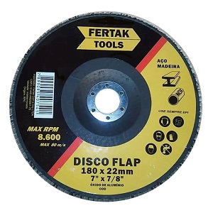Disco flap 7"x7/8" grão 60 Fertak Ref. 2823