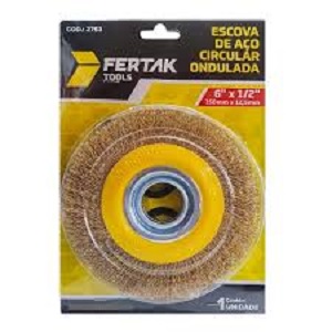 Escova aço ondulada 150mm Fertak Ref. 2753
