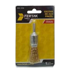 Escova aço pincel 19mm Fertak Ref. 2728