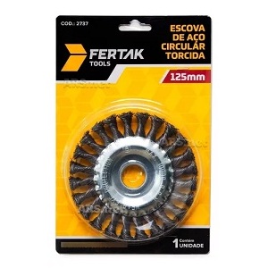 Escova aço torcido 125mm Fertak Ref. 2737