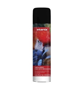 Tinta spray preto brilhante Etaniz 400ml