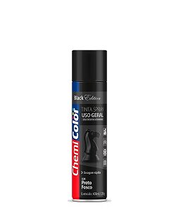 Tinta spray preto fosco Chemicolor 400ml