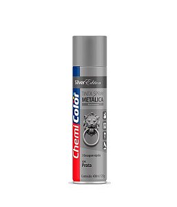 Tinta spray metálica prata Chemicolor 400ml