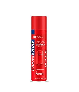 Tinta spray metálica vermelha Chemicolor 400ml