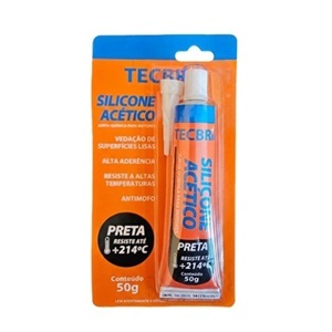 Silicone acético preto Tecbril 50gr