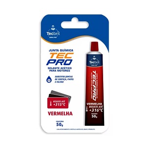 Silicone acético vermelho Tecpro 50gr