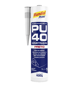 Selante de poliuretano PU40 preto Mundial Prime 400gr