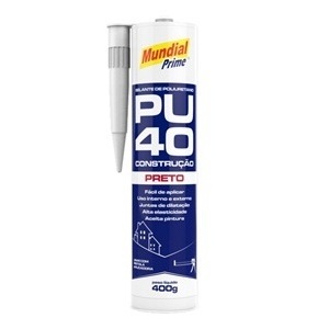 Selante de poliuretano PU40 preto Mundial Prime 400gr