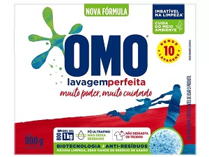 Sabão em pó lavagem perfeita Omo 800gr