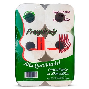 Papel toalha de bobina branca Presydenty c/ 6 pcs