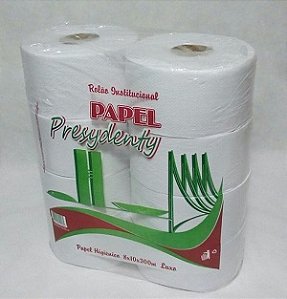 Papel higiênico branco Presydenty 8x300m
